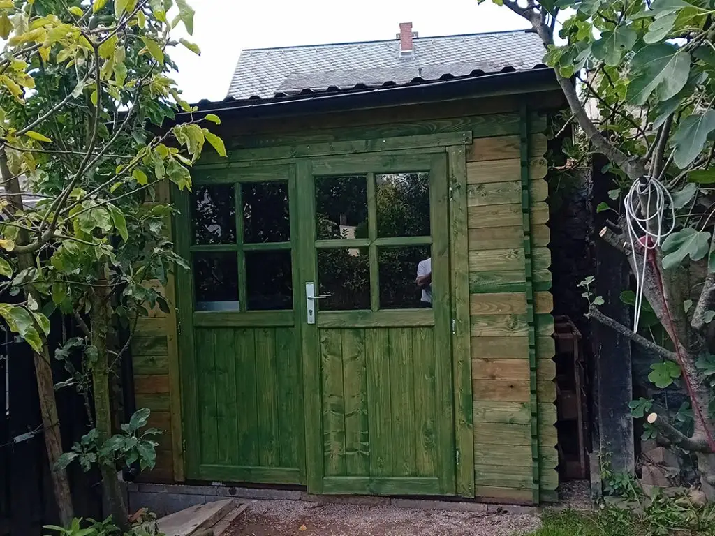 Lixum - Weichholz Gartenschuppen mit Lasur