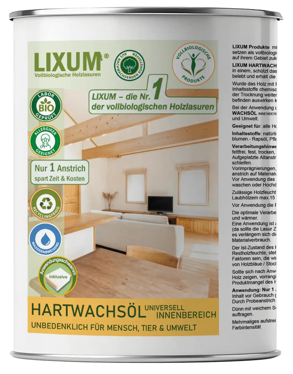 Lixum Hartwachsöl Innen