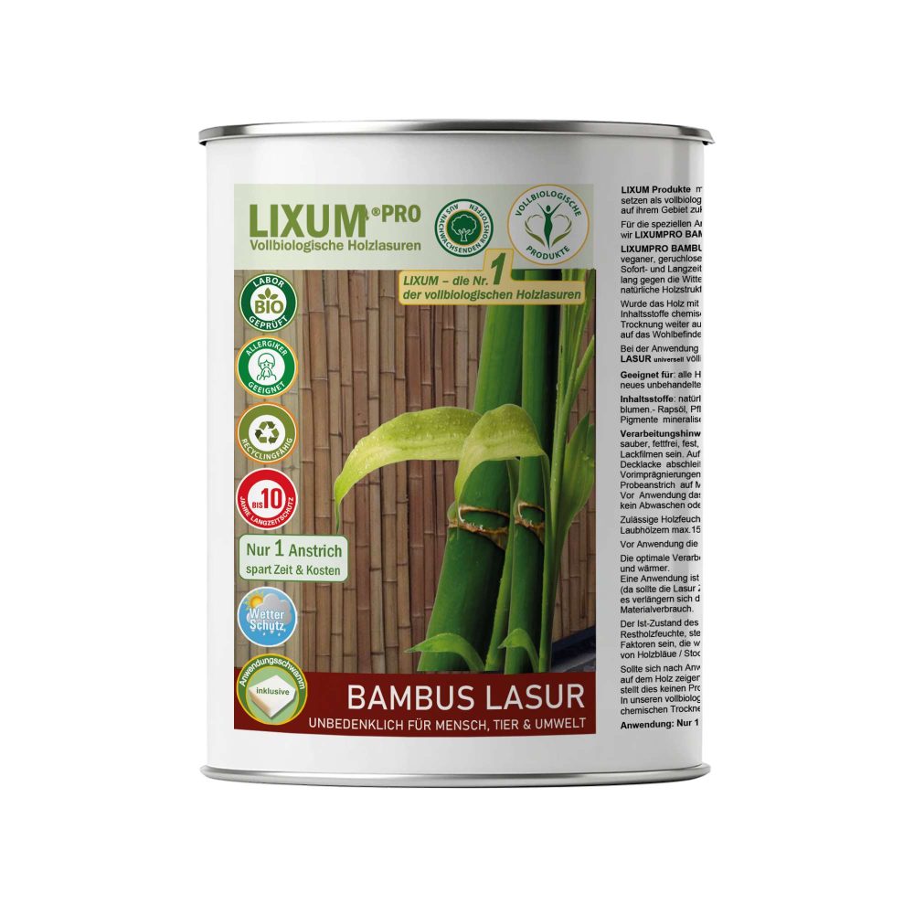 LIXUM Pro Biologischer Wetterschutz Bambus Holzlasur