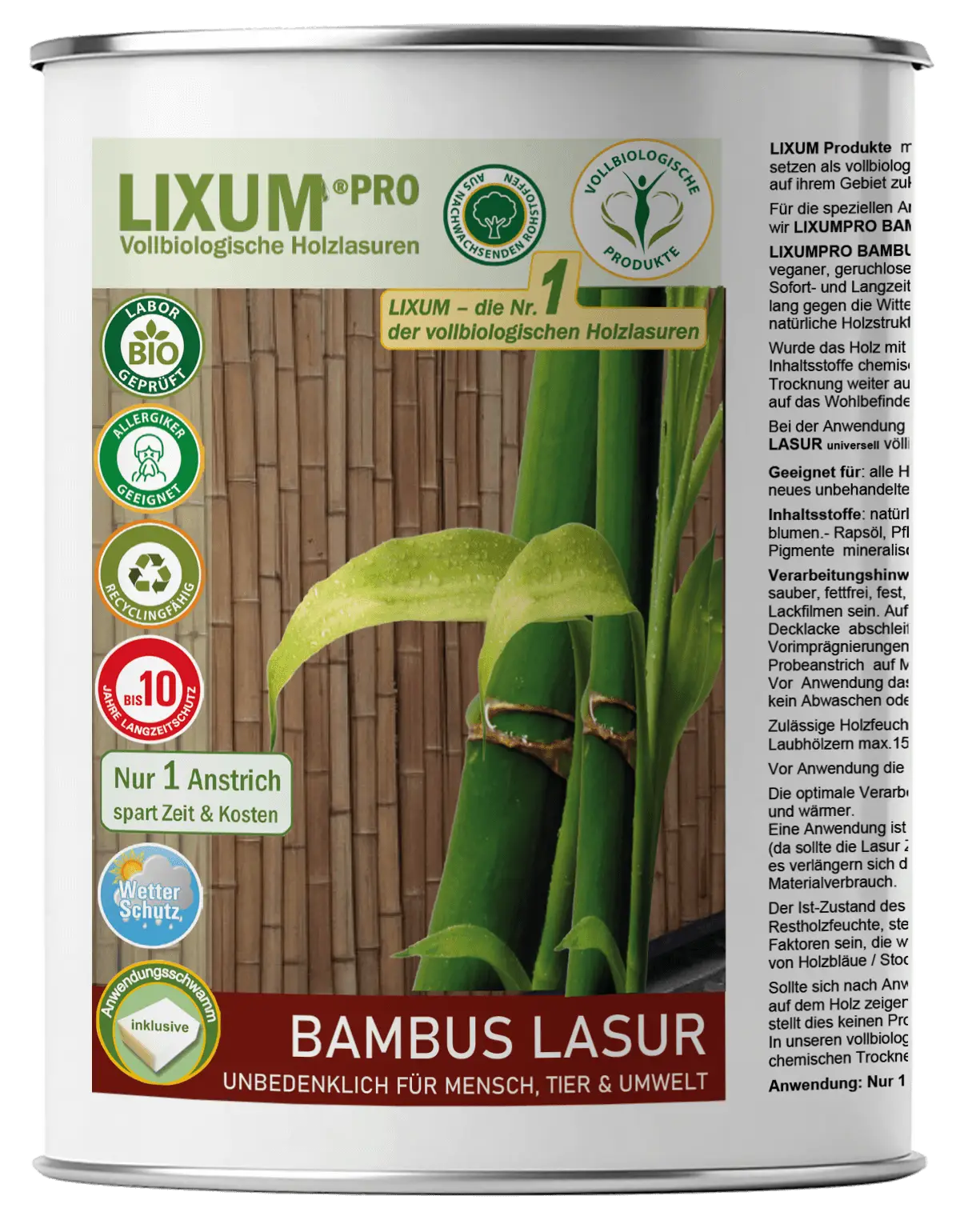 Lixum Pro - Bambus Lasur