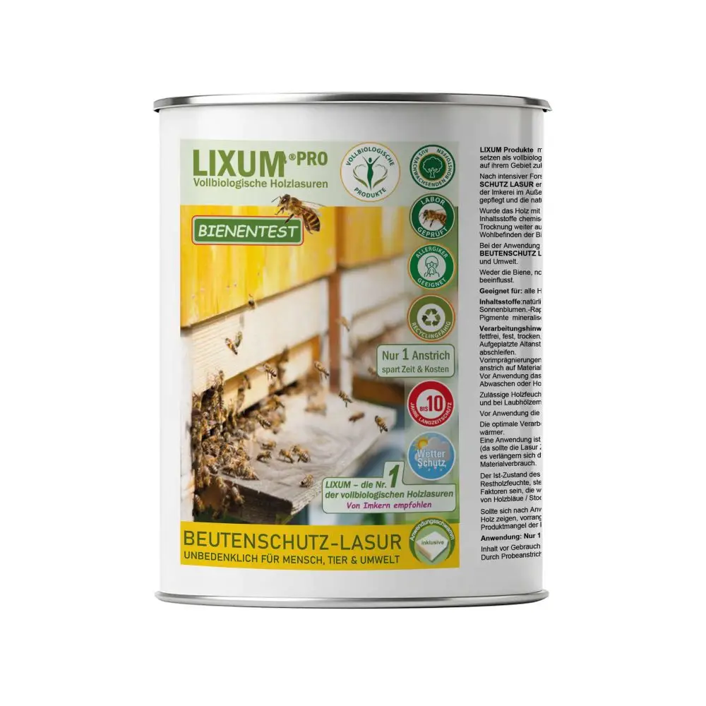 LIXUM PRO 100% biologische & natürliche Beutenschutz Holzlasur