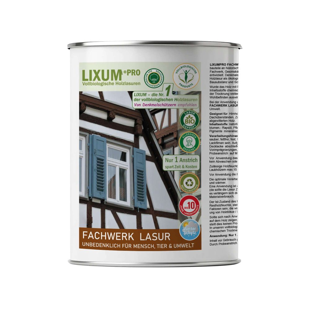 LIXUM PRO Biologische Fachwerk Holzlasur