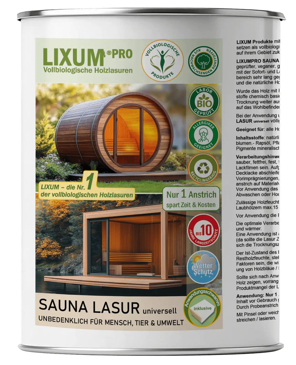 Lixum Pro - Sauna Lasur